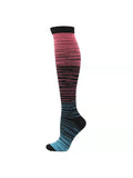 Men's And Women's Autumn Winter Gradient Mixed Color Sports Socks