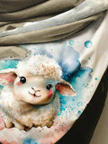 Cute Lamb Casual Print Scarf