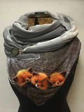 Women's Winter Cute Fox Fashion Shawl Scarf