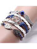 Deathly Hallows Vintage Leather Strap Bracelet Various Owl Wing Bracelets Snitch