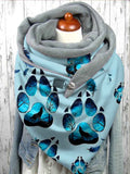 Women's Paws Print Casual Wrap Scarf