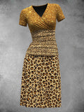 Women's Leopard Panel Dress