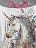 Women's Unicorn Art Design Two Piece Suit Top