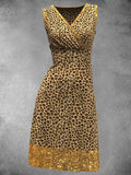 Women's Leopard Artistic Design Maxi Dress