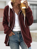 Women's Plush Thick Long-Sleeved Coat Cardigan