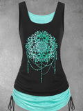 Women's Mandala Art Print Casual Tank Top