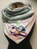 Cute Sea Turtle Casual Print Scarf