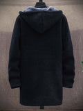 Men's Plush Thick Sweater Loose Knitted Sweater Long-Sleeved Sweater Coat Cardigan