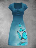 Women's Butterfly Casual Maxi Dress