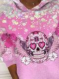 Women's Pink Punk Skull Sweatshirt