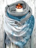 Christmas floral print casual scarves and shawls