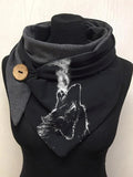 Wolf Print Casual Scarf and Shawl