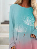 Women's Gradient Dandelion Casual Top