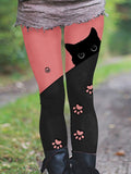 Cat Casual Print Leggings