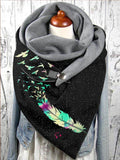 Feather Print Cozy Thermal Scarf