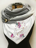 Ladies Scarf Color Dandelion Printing Warm Baste Tocus+