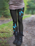 Women's Butterflies Printed Casual Tight Leggings