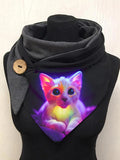 Cute Cat Casual Print Scarf