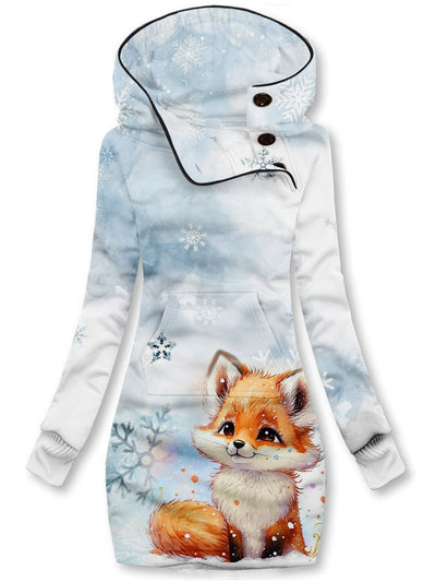 Women's Fox Snowflake Casual Sweatshirt