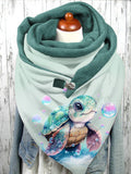 Cute Turtle Casual Print Scarf