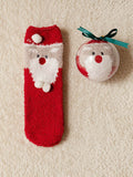 Christmas Ball Coral Fleece Socks Gift Box Christmas Gift Thickened Cartoon Sleep Socks