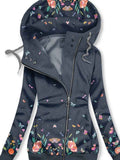 Women's Floral Print Sweatjacke