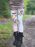 Women's Owl Print Casual Leggings