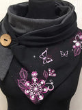 Floral Butterfly Casual Print Scarf