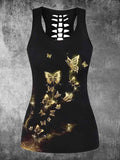 Women's Vintage Butterflies Art Printed Tank Top