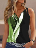 Women's Tank Top Black Red Purple Graphic Button Print Sleeveless Casual Basic V Neck Regular S