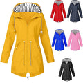 Women's Raincoats Windbreaker Rain Jacket Waterproof Lightweight Outdoor Long Hooded Trench Coats Top Thermal Warm Windproof Breathable Cargo Camping Climbing Hunting Fishing Travel