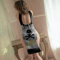 Caution Slippery Sexy Lingerie High Slit Long Dress Cheongsam