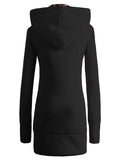 Women's Jacket Hoodie Jacket Basic Casual Pocket Casual Daily Coat Cotton Blend Regular Black Fall Winter Hoodie Regular Fit XS S M L XL XXL / Breathable