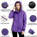 Women's Parka Street Fall Winter Long Coat Windproof Warm 3 in 1 Loose Casual Sports Jacket Long Sleeve Solid Color Zipper Purple Blushing Pink  Waterpoof  Daily Wear Down  Parkas  Lined